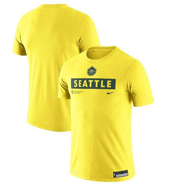 Nike Yellow Seattle Storm Practice T-Shirt, Mens Product Image