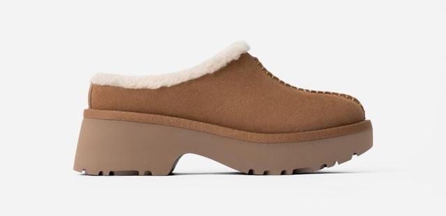 UGG Womens New Heights Cozy Clog Suede Shoes Product Image