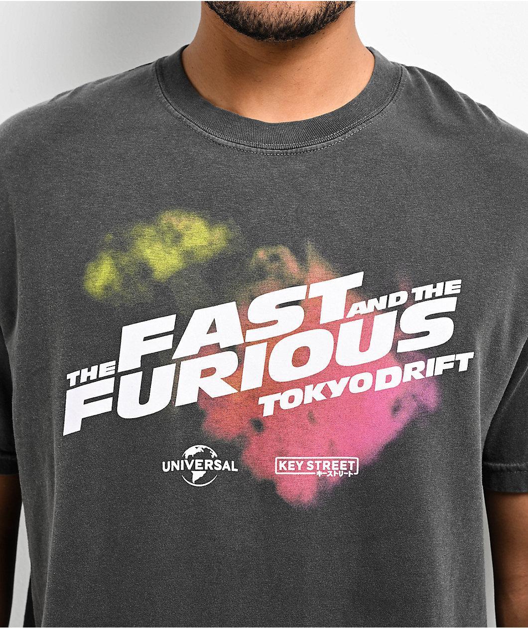 Key Street x Fast & Furious Tokyo Drift Black Wash T-Shirt Product Image