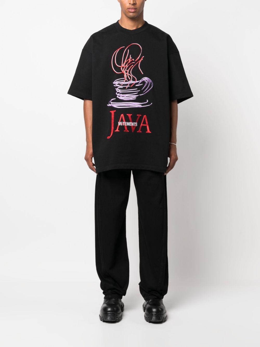 Java Logo-embroidered T-shirt In Black Product Image