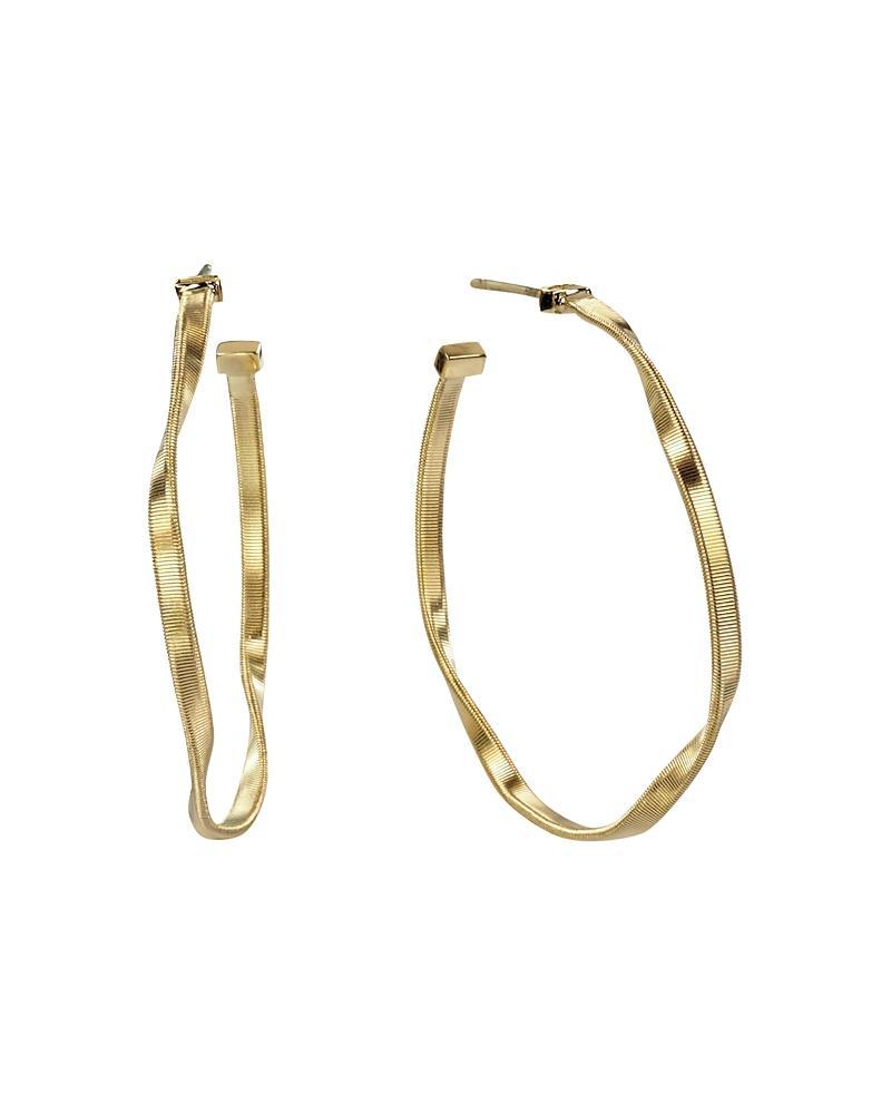 Marrakech 18K Yellow Gold Twisted Hoop Earrings/1.5 Product Image