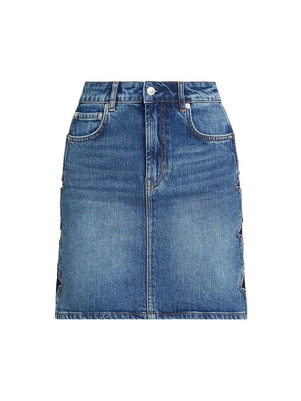 Womens Burbank Denim A-Line Miniskirt product image