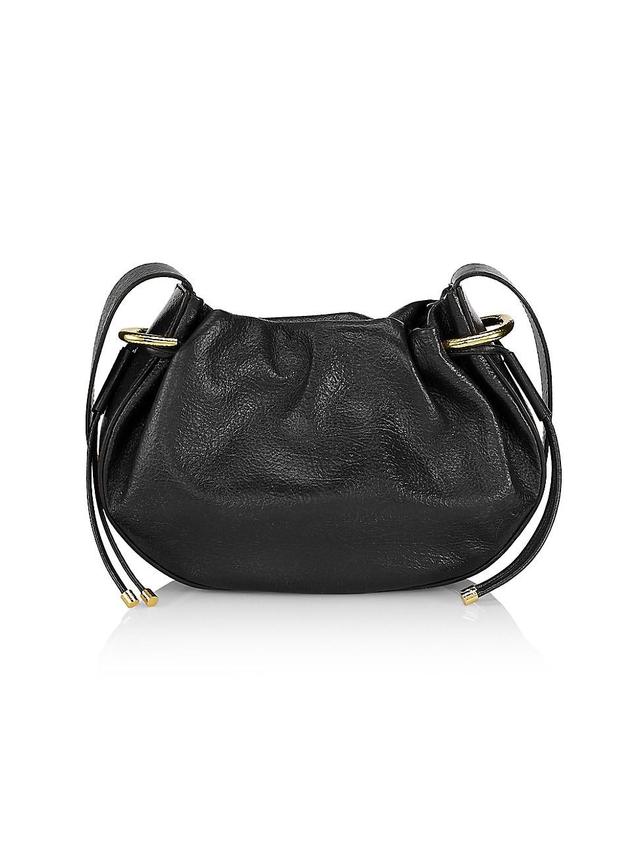 Womens Tilda Ruched Leather Crossbody Bag Product Image