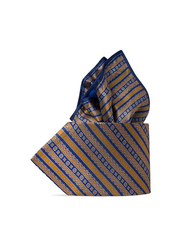 Mens Luxury Hand-Printed Silk Tie Set Product Image