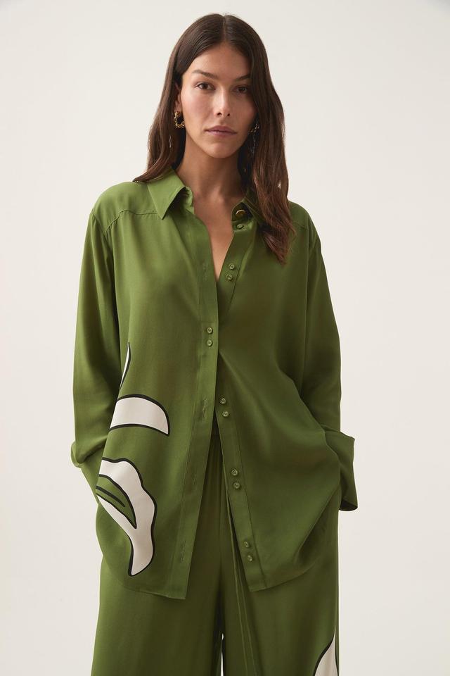 Planetary Silk Oversized Shirt Product Image