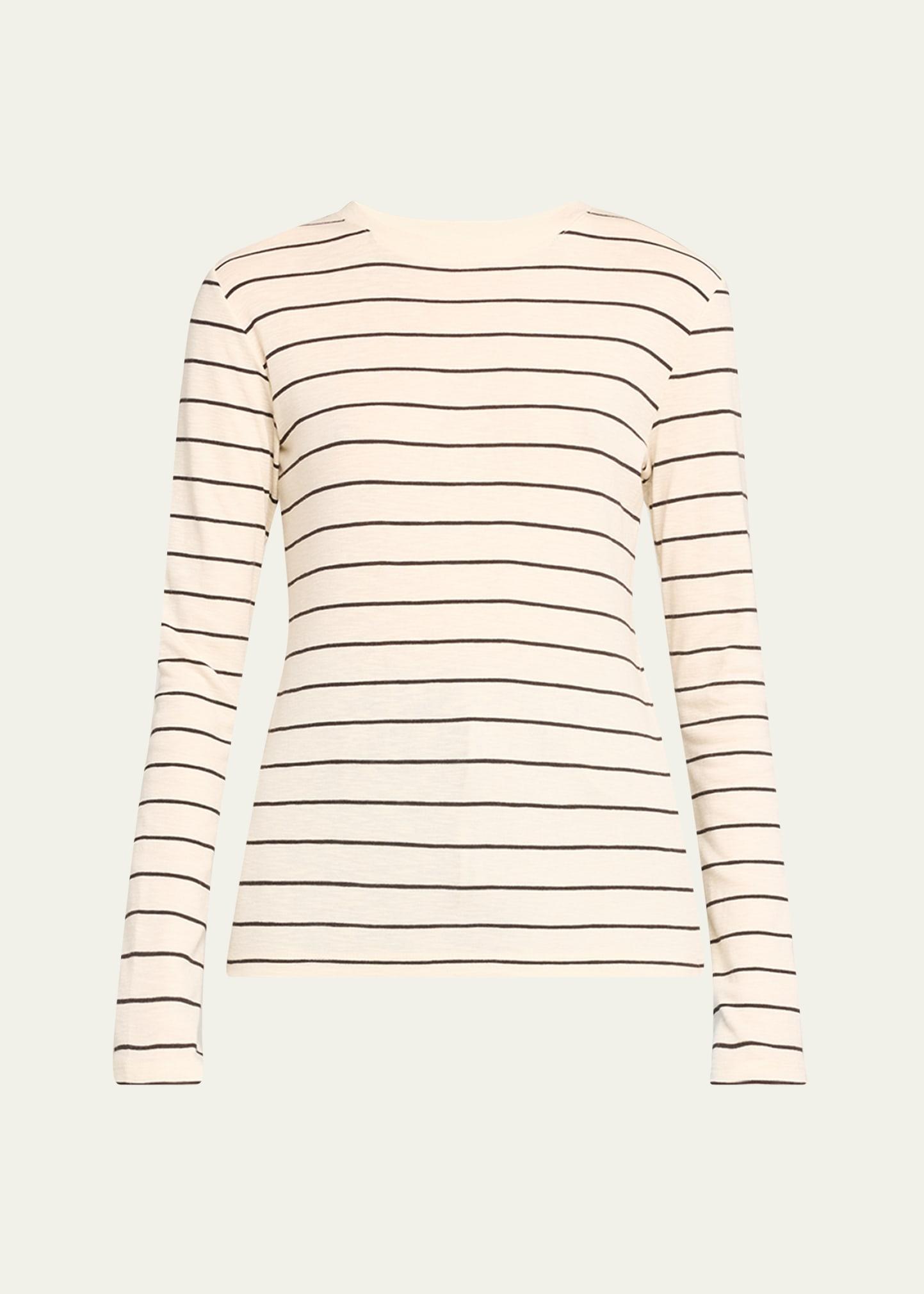 Vince Striped Long Sleeve Crewneck Top product image