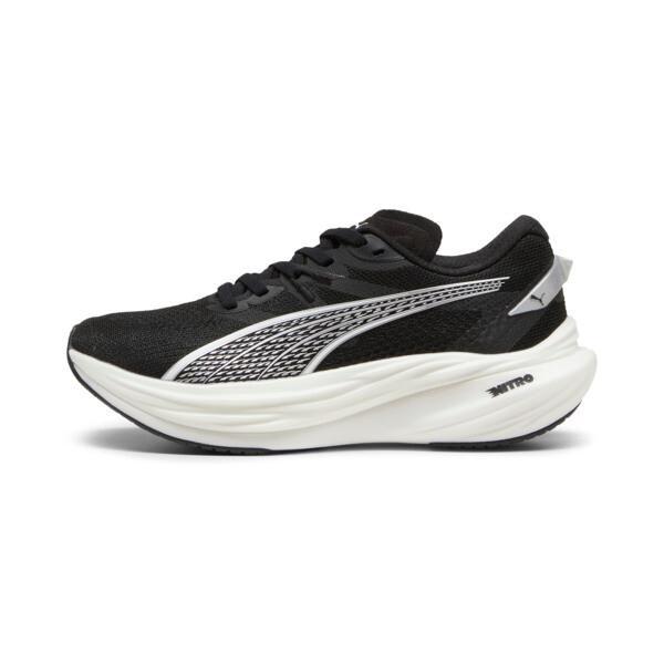 PUMA Deviate NITROâ¢ 3 Women's Running Shoes in Black/White/Silver Product Image