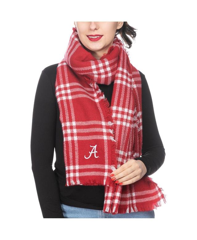 Womens ZooZatz Alabama Crimson Tide Plaid Blanket Scarf Product Image