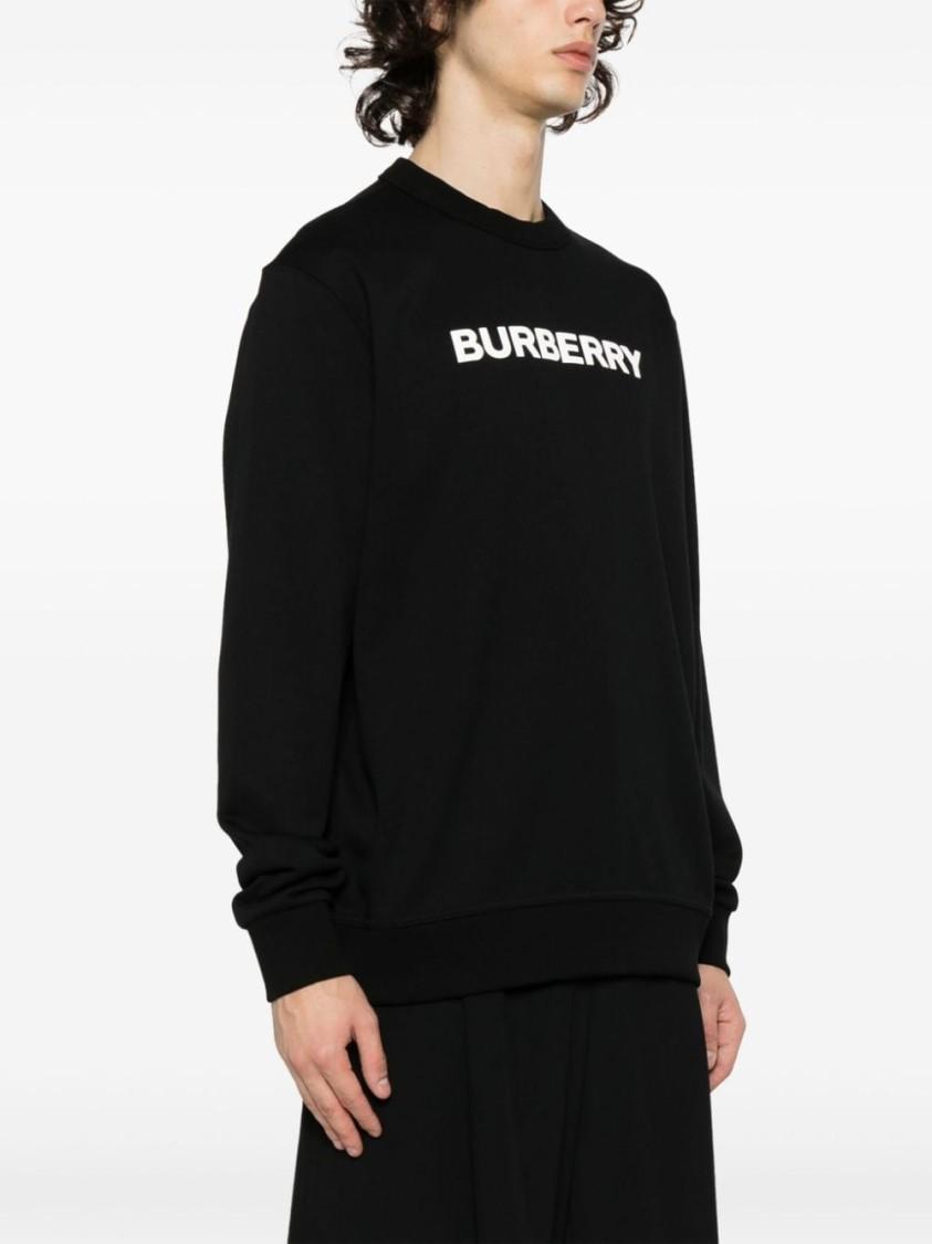 Black Crewneck Sweatshirt With Logo Product Image