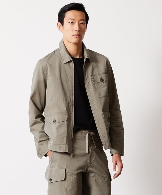 Lightweight Cotton Military Jacket in Faded Surplus Product Image