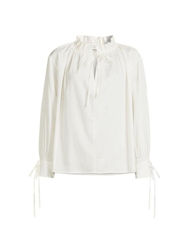 Womens Audrey Cotton Tieneck Blouse Product Image