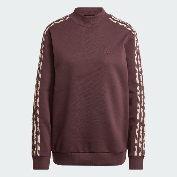 Essentials 3-Stripes Animal-Print Sweatshirt Product Image