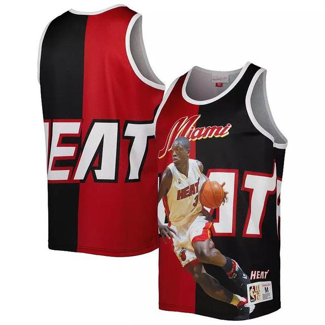 Mens Mitchell & Ness Dwyane Wade /Red Miami Heat Sublimated Player Tank Top Product Image