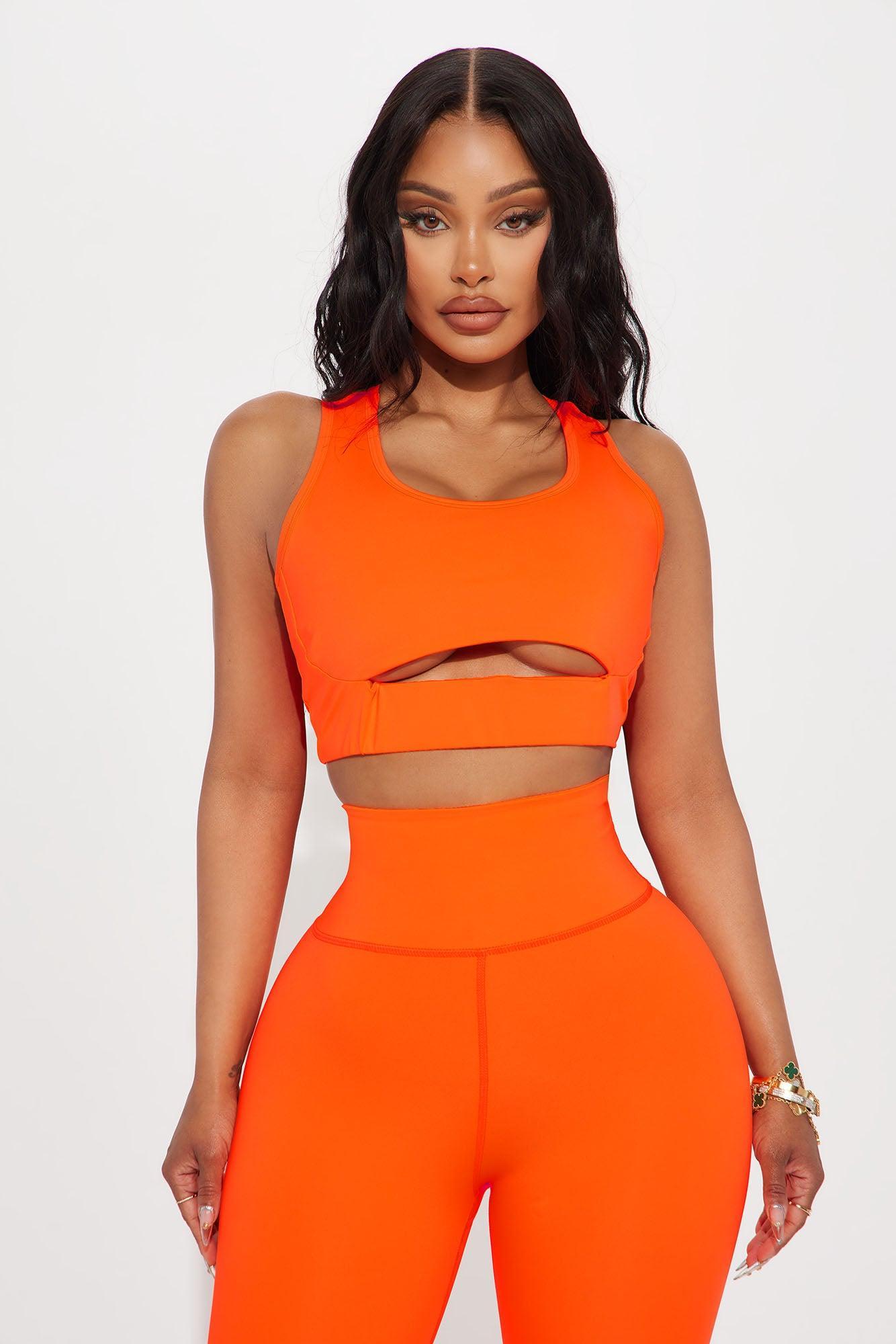 Run It Up Elevate Sports Bra - Neon Orange Product Image