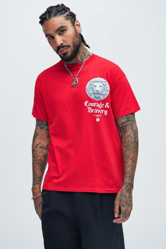 Courage & Bravery Short Sleeve Tee - Red Product Image