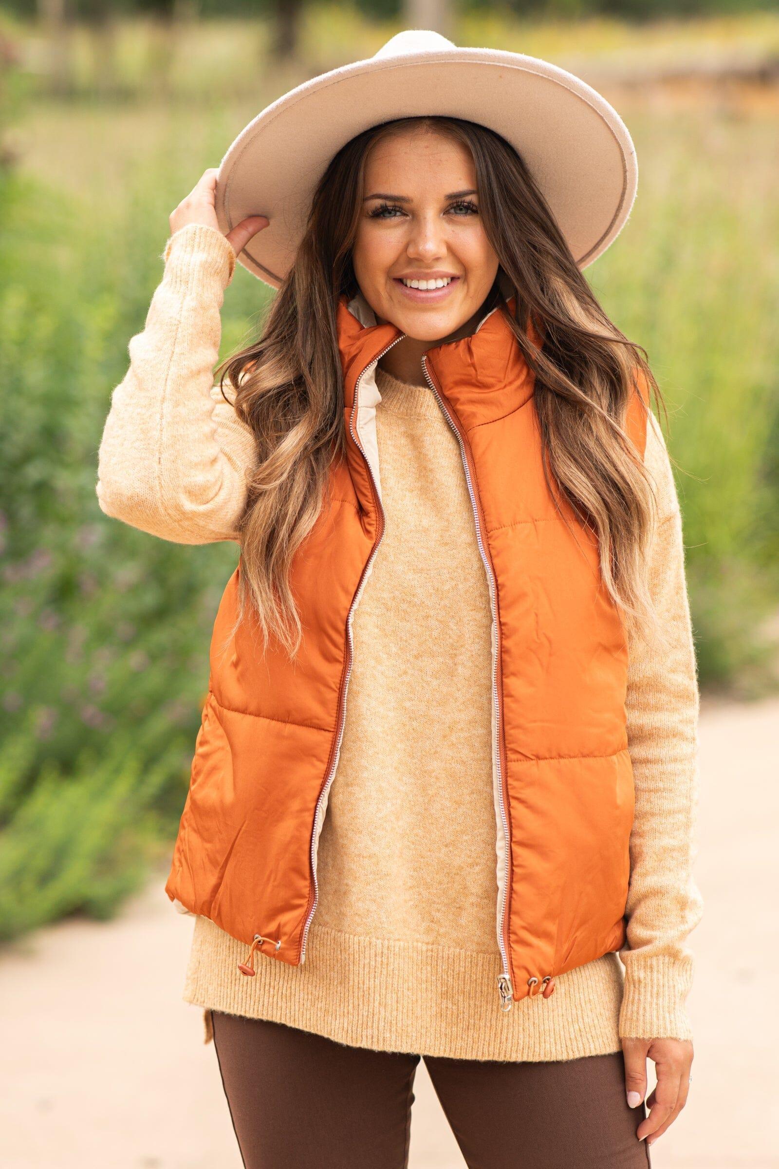 Burnt Orange and Cream Vest Product Image