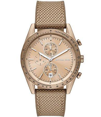 Michael Kors Mens Warren Chronograph Nylon Strap Watch Product Image