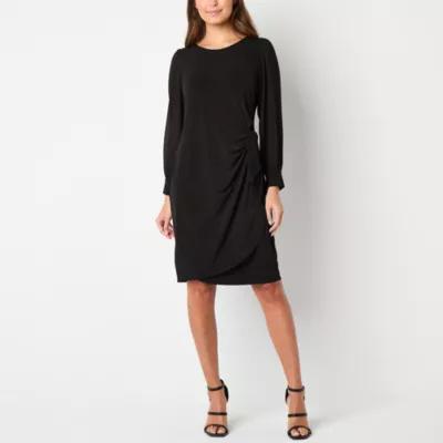 Robbie Bee Womens Long Sleeve Sheath Dress Product Image