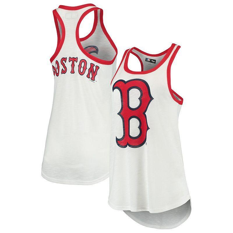 Womens G-III 4Her by Carl Banks White Boston Red Sox Tater Racerback Tank Top Product Image