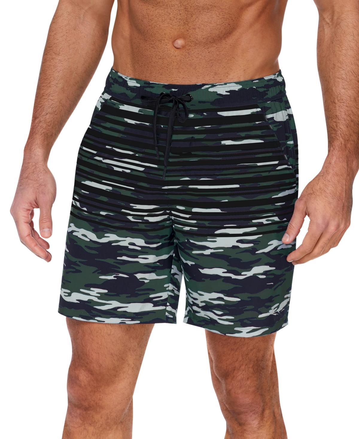 Reebok Mens 7 Camo Stripe Core Volley Swim Shorts Product Image