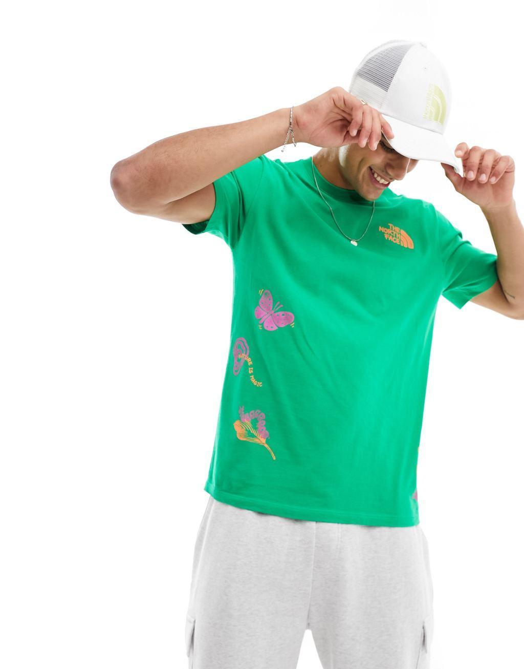 The North Face Outdoors Together t-shirt in green Product Image