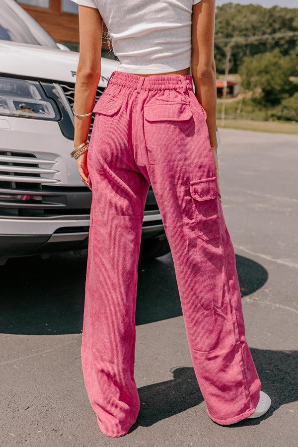 The Lexie High Waist Corduroy Cargo Pants Product Image