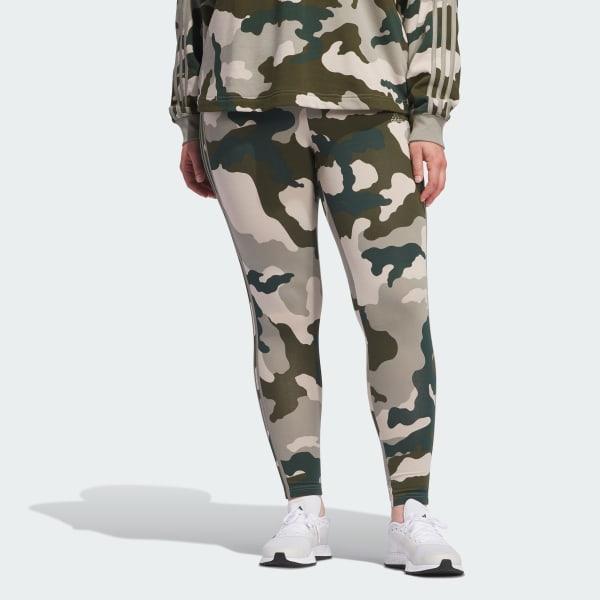 Essentials 3-Stripes Camo Print 7/8 Length Leggings (Plus Size) Product Image