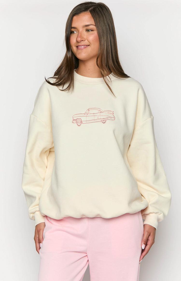 Elodie Cream Crew Neck Sweater Product Image