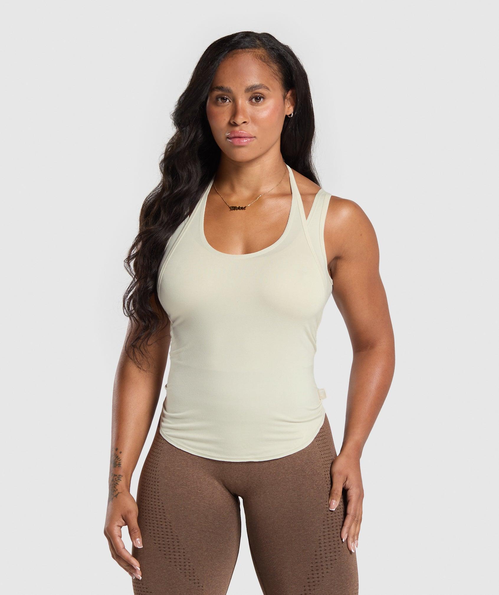 Gymshark Superset Tank - Ecru White Female Product Image