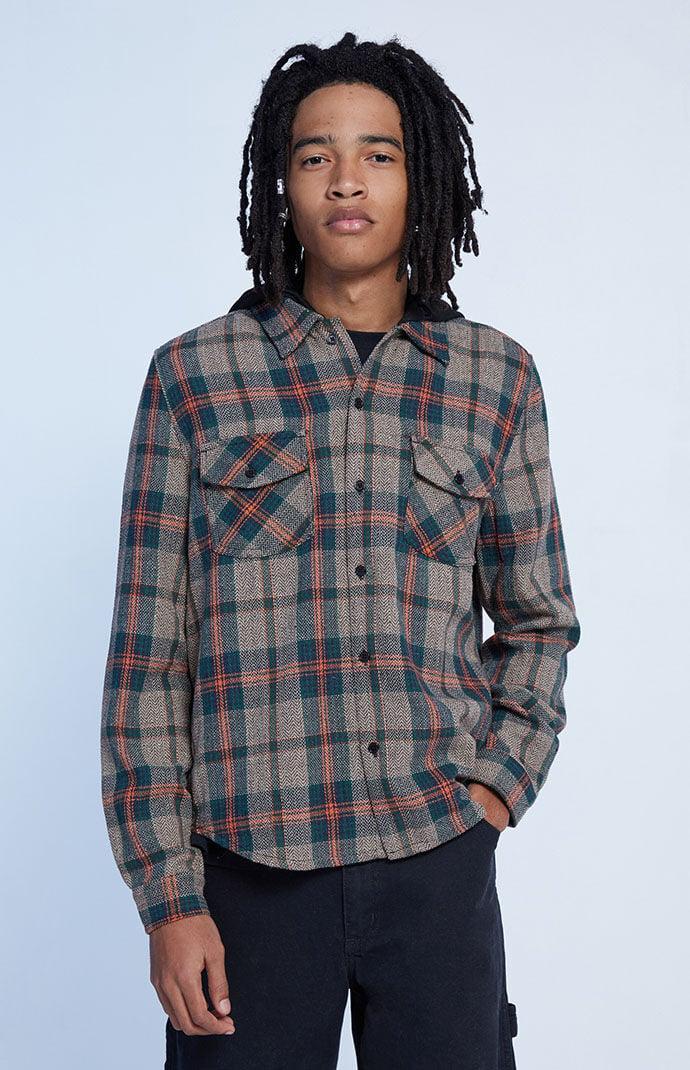 Lira Mens Mellen Hooded Flannel Shirt Product Image