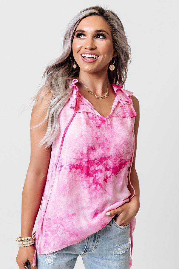 Sweet On Summer Tie Dye Shift Top in Pink Product Image