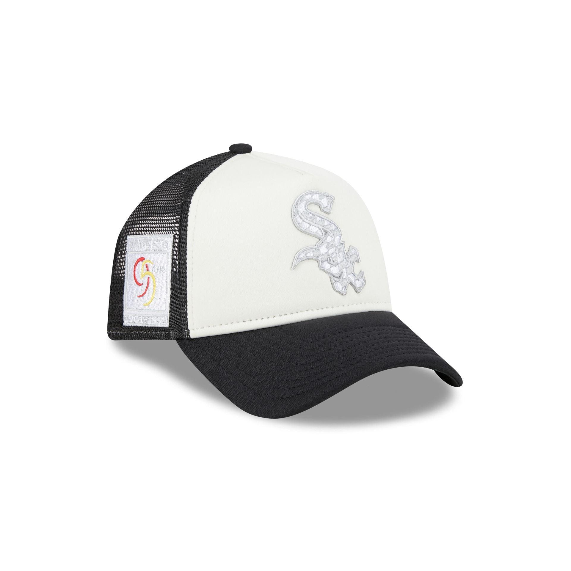 Chicago White Sox Checkered Flag 9FORTY A-Frame Trucker Hat Male Product Image