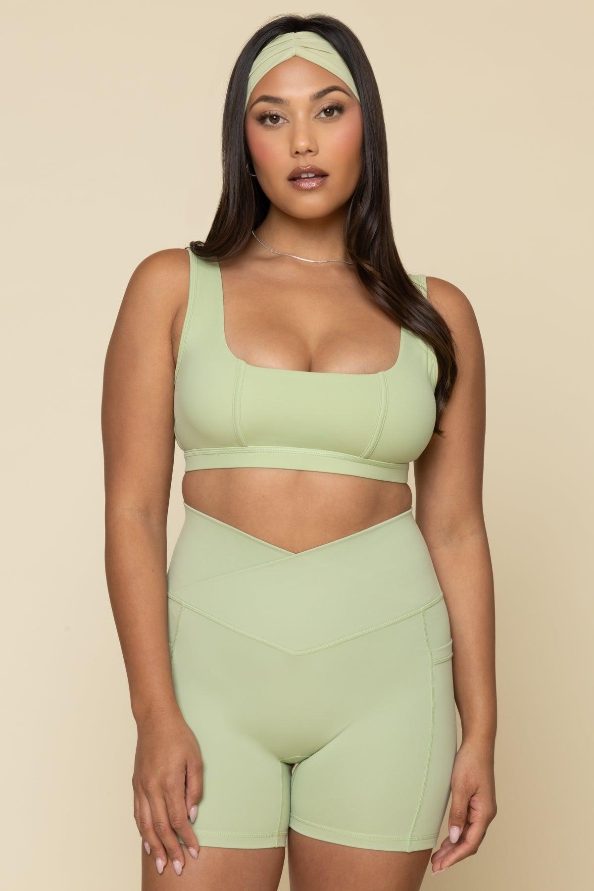 Crisscross Hourglass® Midi Short with Pockets - Pistachio Product Image