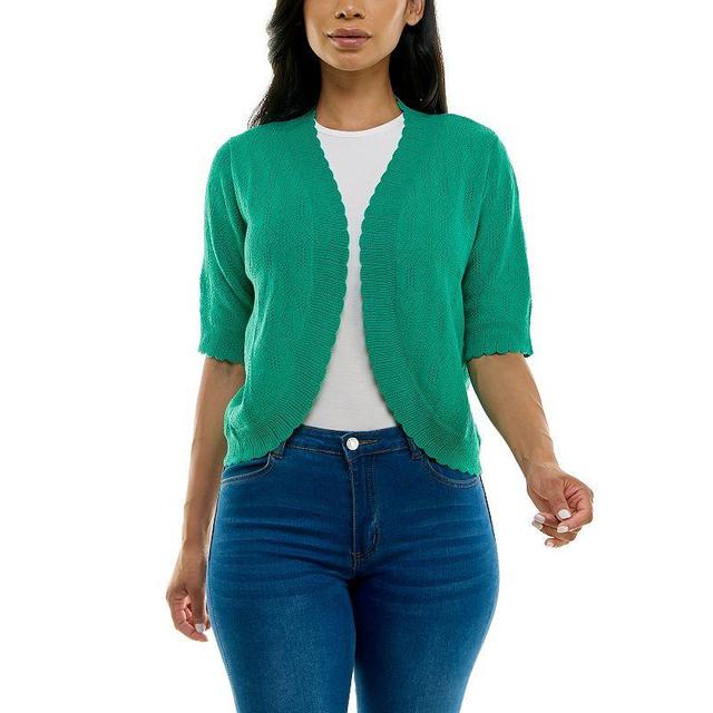 Womens Nina Leonard Scalloped Hem Bolero Product Image