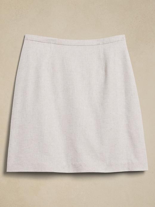 Linen-Blend Mini Skirt Product Image