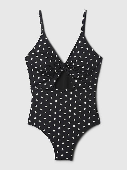 Tie-Knot Cutout One-Piece Swimsuit Product Image