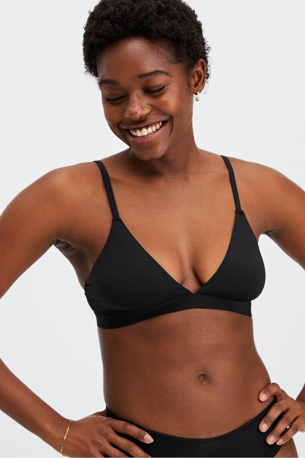 Fabletics Fine Touch Triangle Bralette Womens black plus Size 4X Product Image