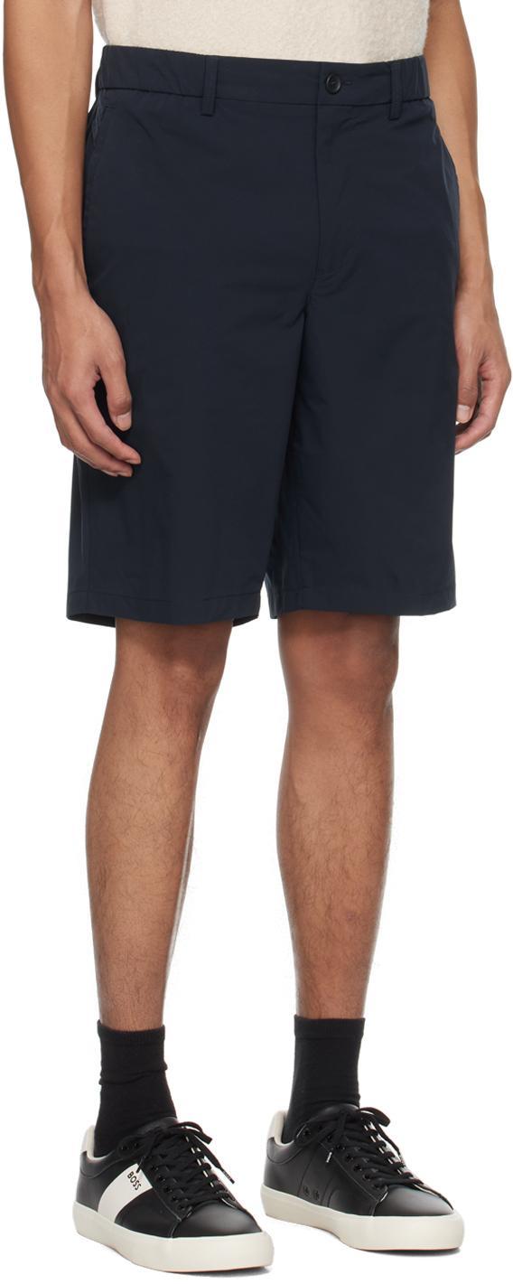 HUGO BOSS Navy Stretch Shorts In Dark Blue 402 Product Image