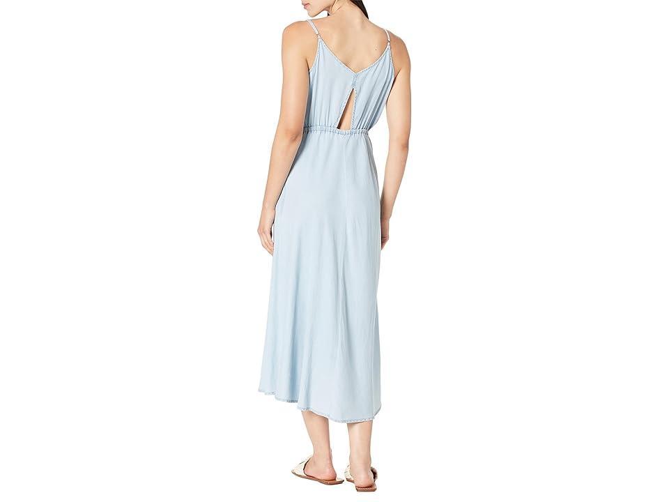 KUT from the Kloth Safiyya - Spaghetti Strap Dress w/ Button Front (Light Wash) Women's Clothing Product Image