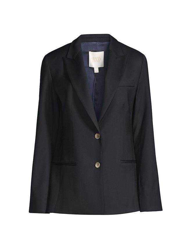 Womens Husband Single-Breasted Wool-Blend Blazer Product Image