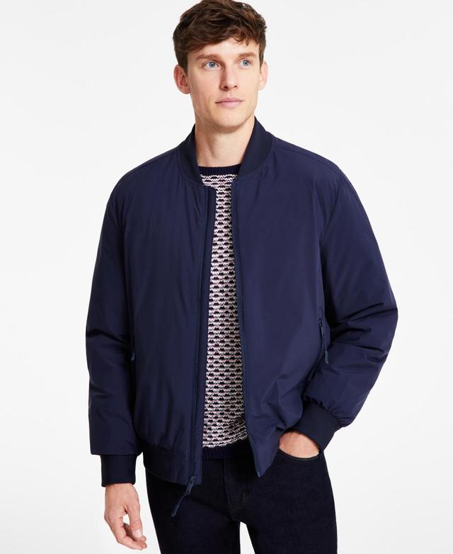 Dkny Mens Stretch Zip-Front Zip-Pocket Bomber Jacket Product Image