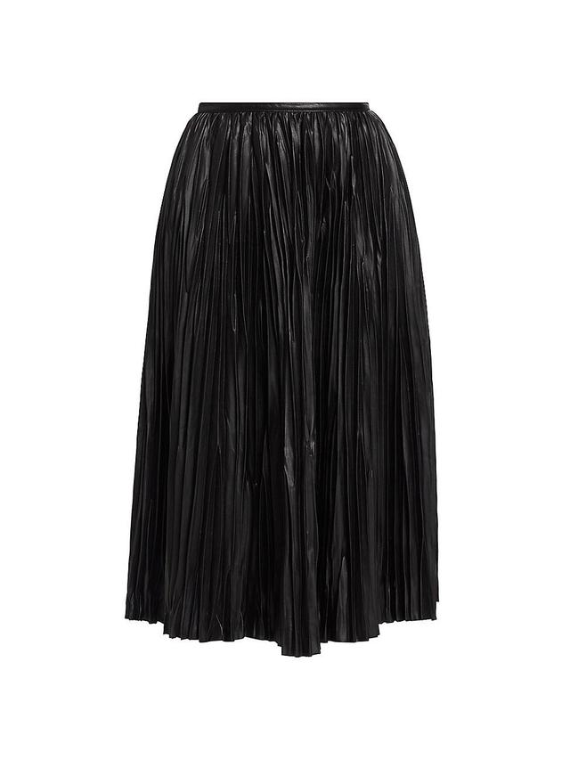 Womens Rosalyn Faux Leather Midi-Skirt Product Image