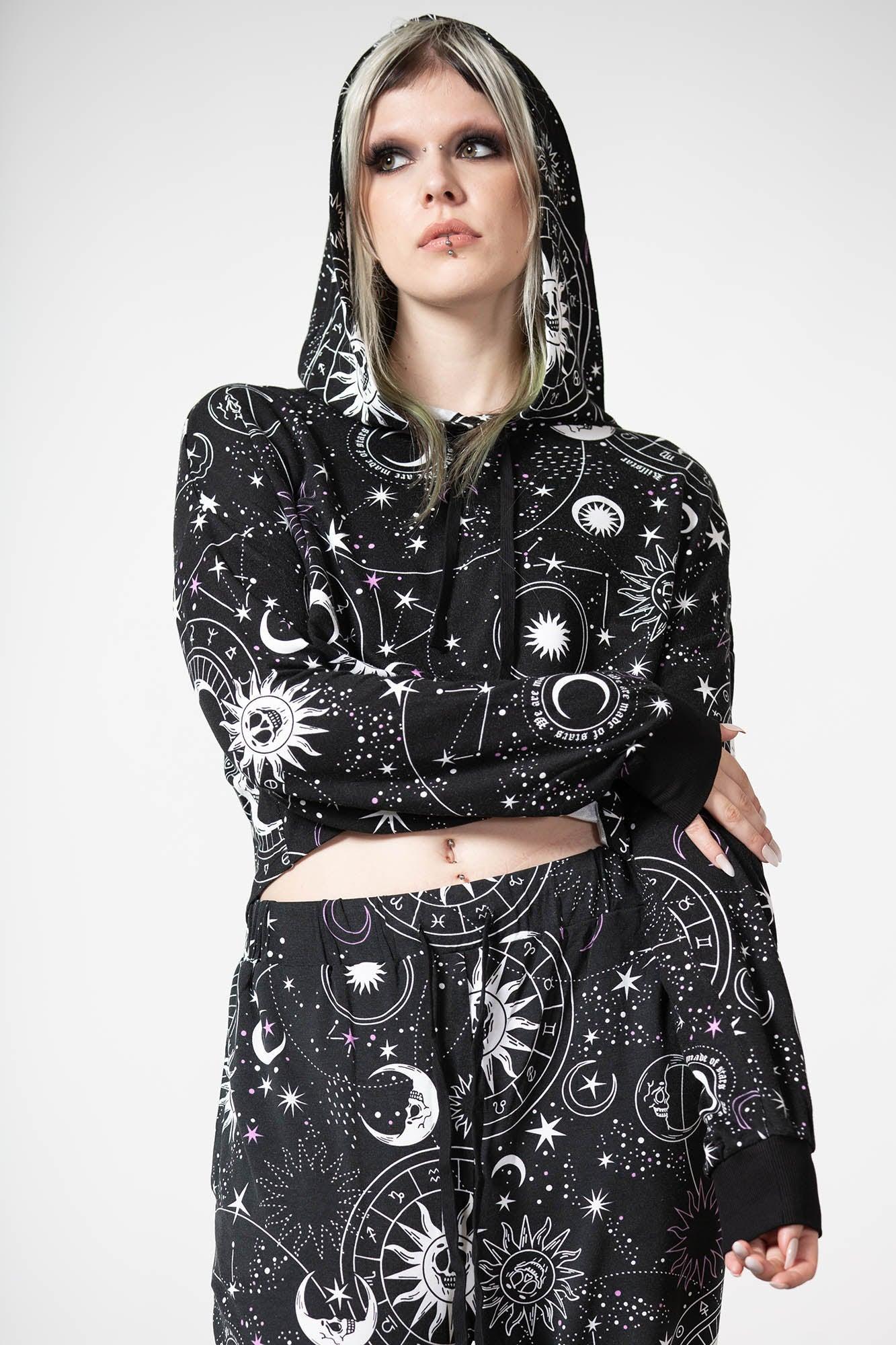 Galaxy Cropped Hoodie Female Product Image