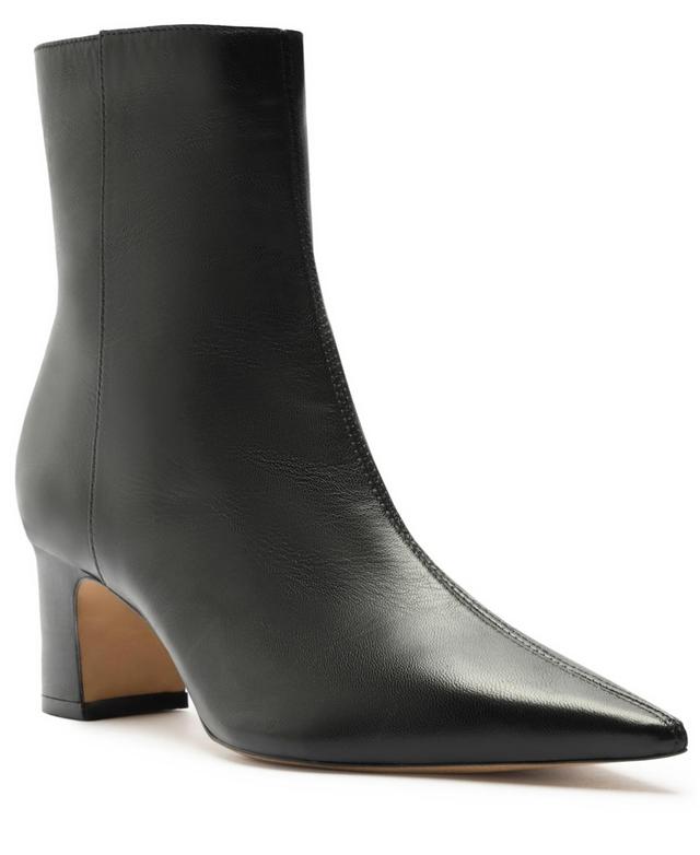 Arezzo Womens Jemma Mid-Block Leather Booties Product Image