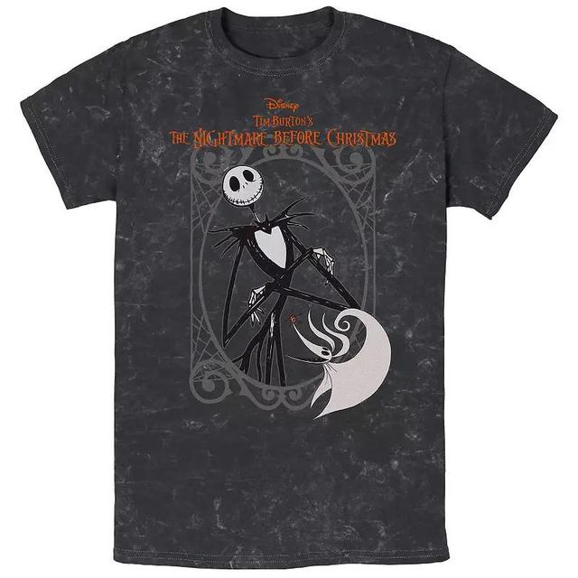 Disneys The Nightmare Before Christmas Jack And Zero Mineral Wash Mens Graphic Tee Product Image