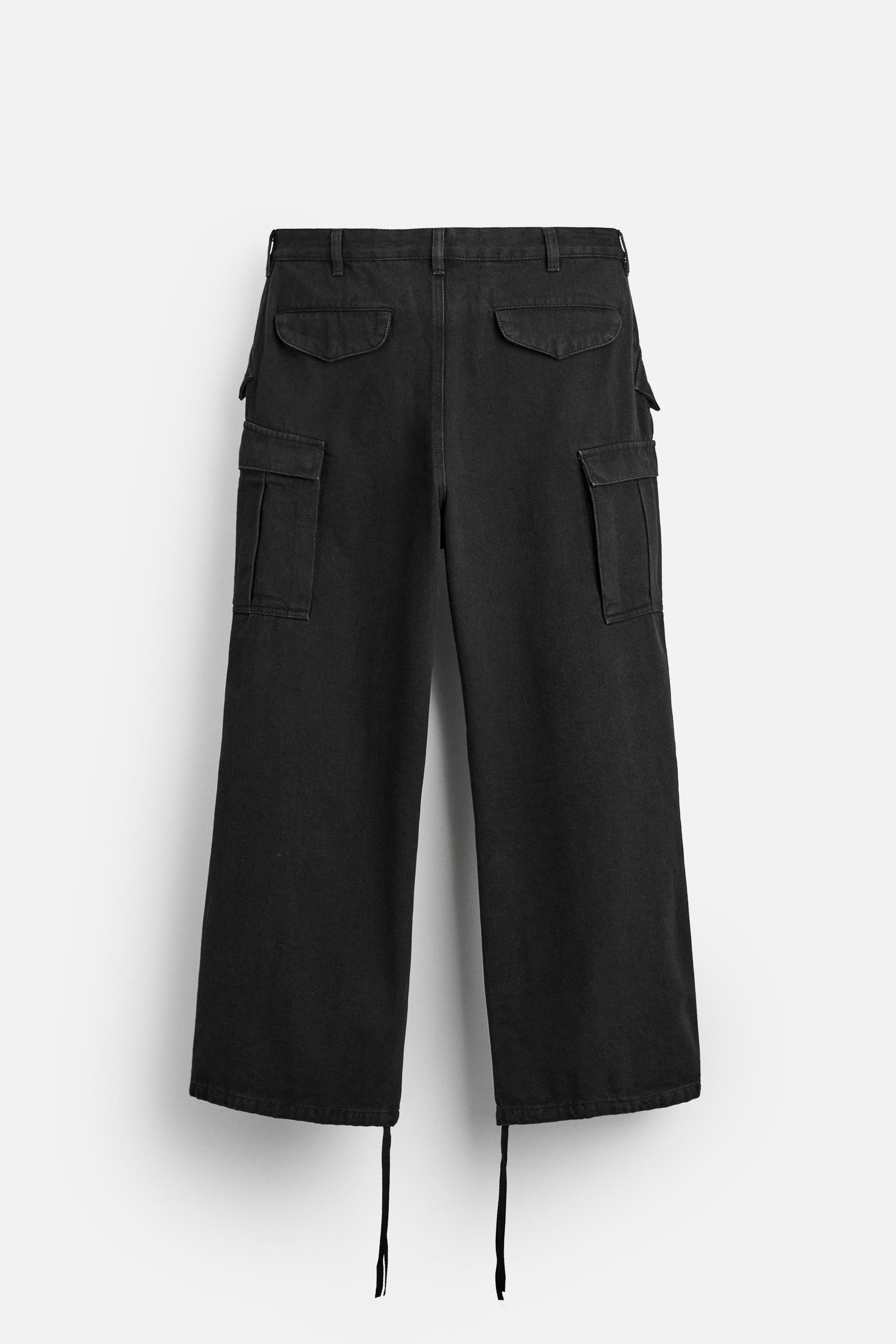 BAGGY FIT DENIM CARGO PANTS Product Image