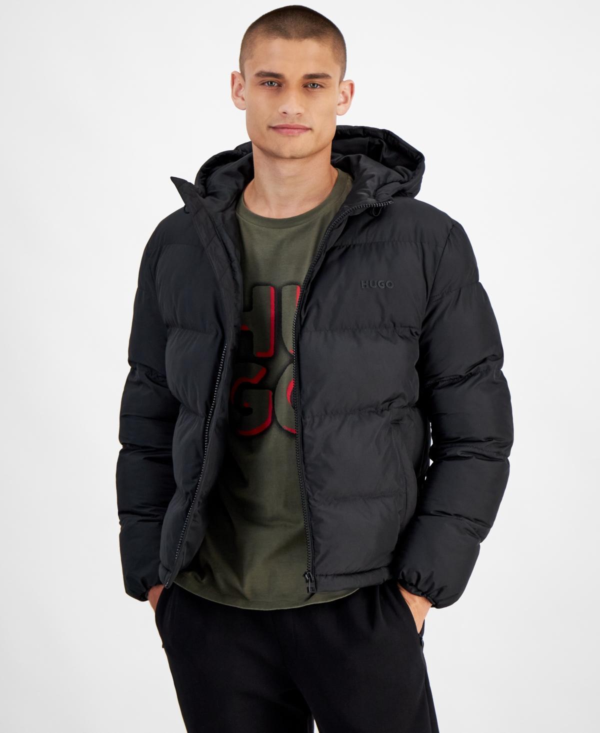 Hugo By  Men's Beazly2436 Slim-fit Quilted Full-zip Hooded Puffer Jacket In Black Product Image