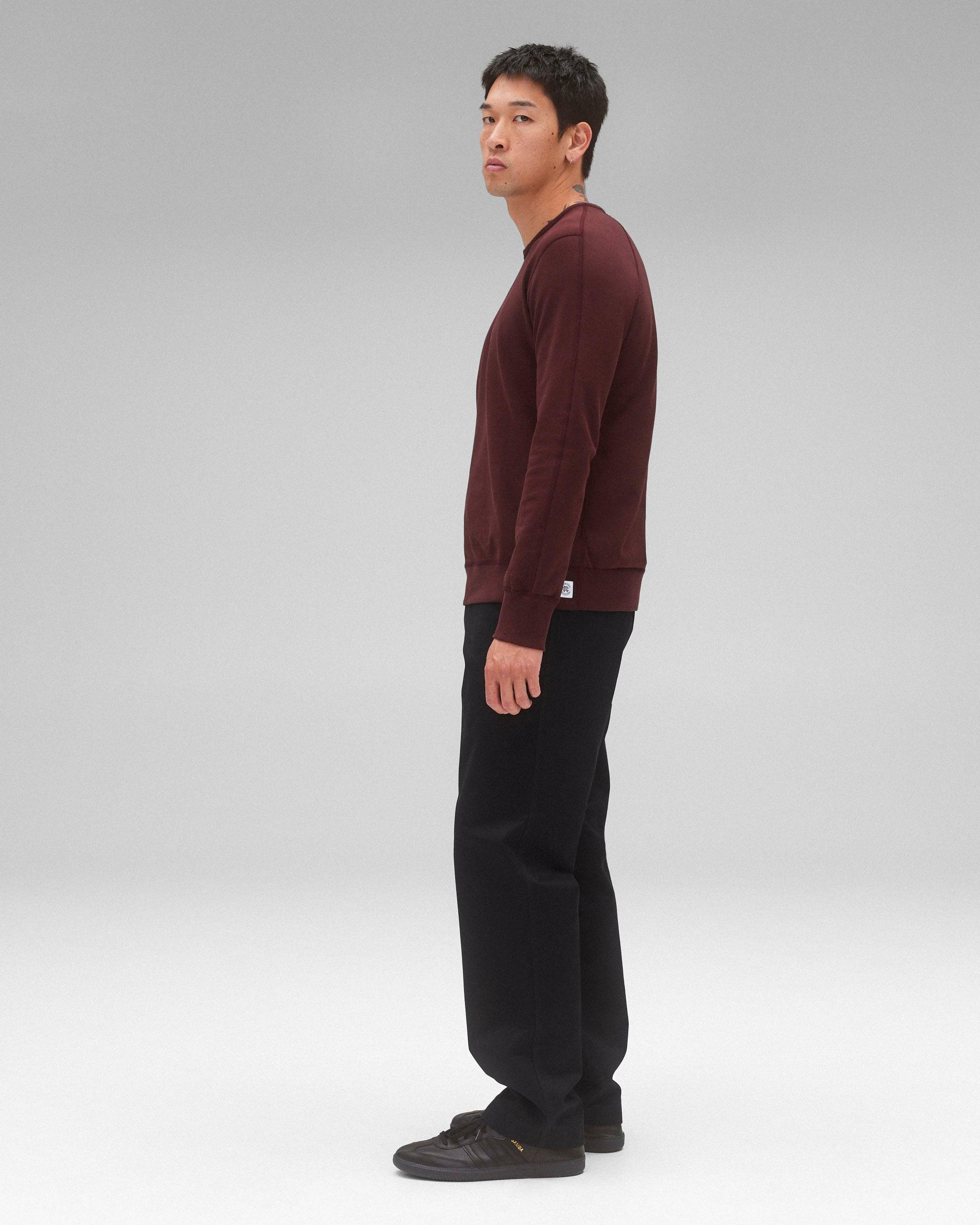 0984. Herringbone Terry Crewneck - Crimson Product Image