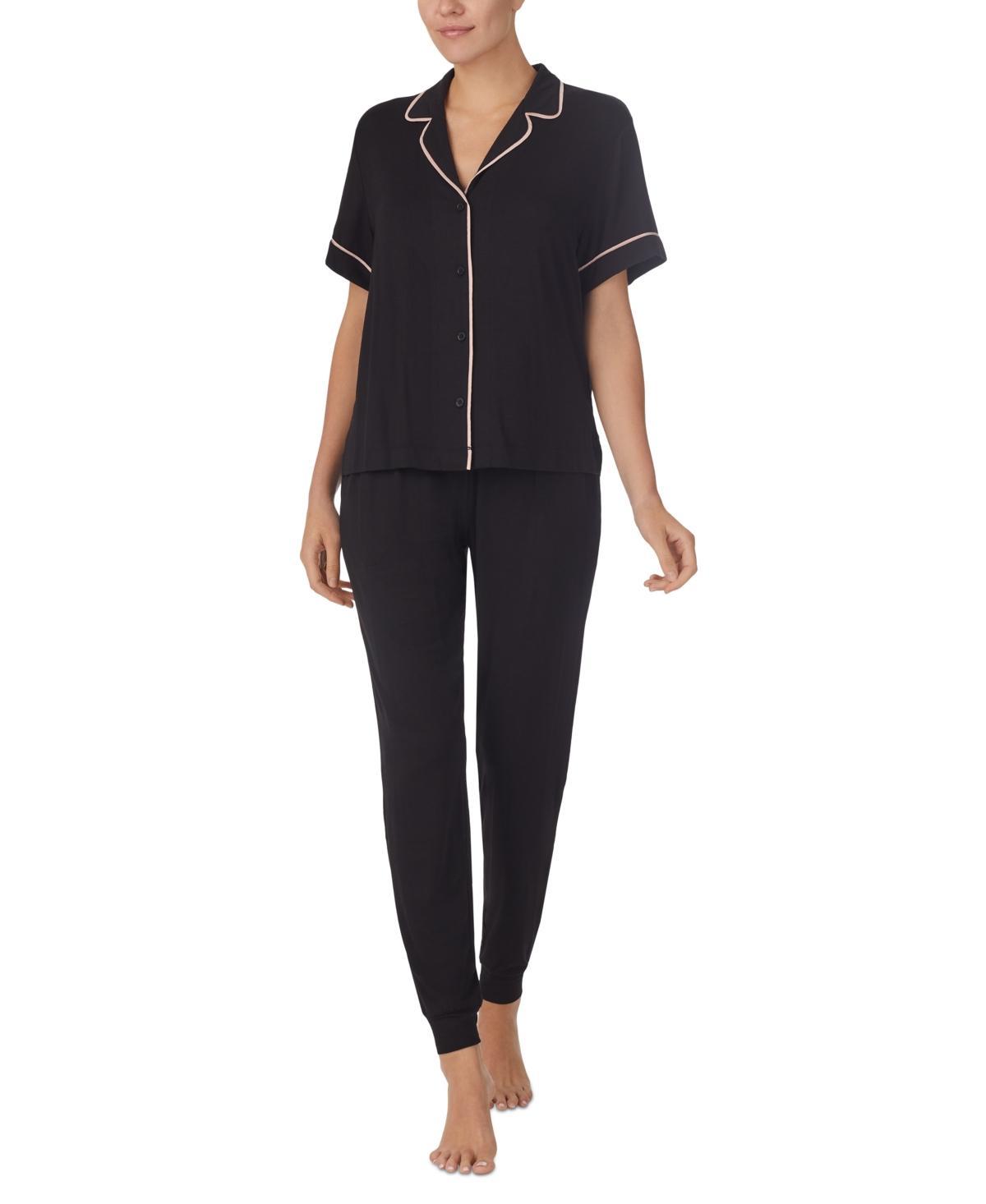 Sanctuary Womens 2-Pc. Notched-Collar Jogger Pajamas Set Product Image