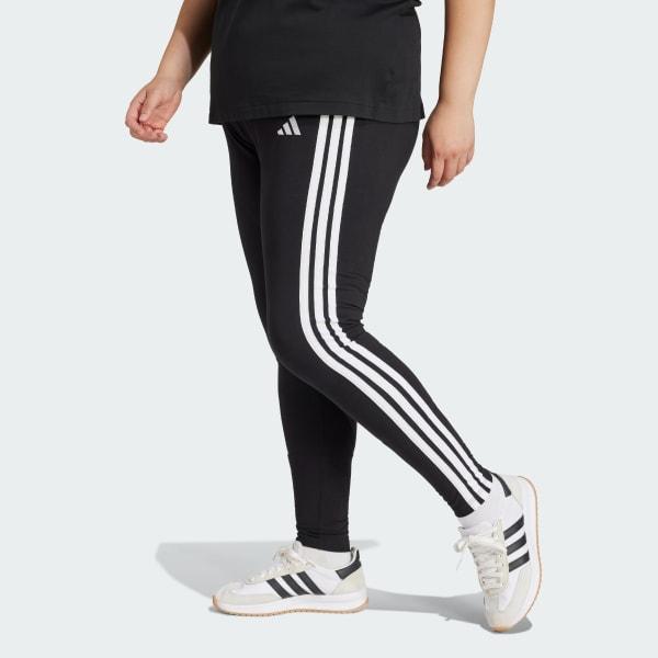 Essentials 3-Stripes Cotton Leggings (Plus Size) Product Image